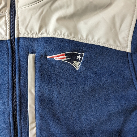 NWT New England Patriots authentic NFL zip jacket coat men's large blue Football - Picture 12 of 12